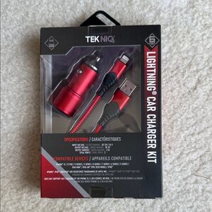 Red Lightning Car Charger Kit